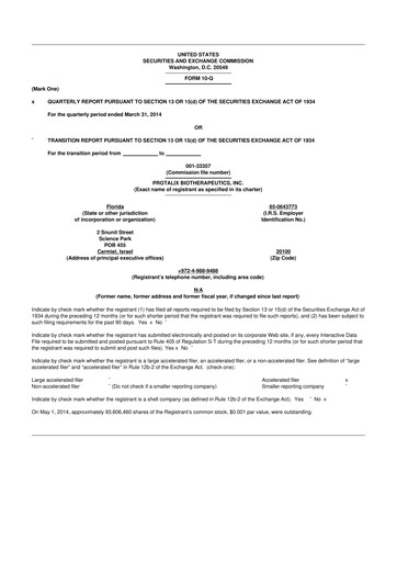 Thumbnail Protalix BioTherapeutics
 10-Q Quarterly Report FY2013 