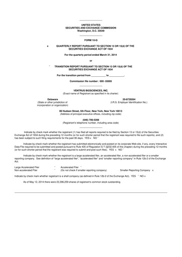 Vorschaubild Assembly Biosciences 10-Q Quartalsbericht 2014 