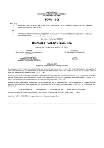 Thumbnail Inotiv 10-Q Quarterly Report FY2014 