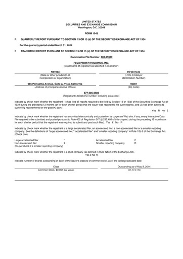 Thumbnail Flux Power 10-Q Quarterly Report FY2014 