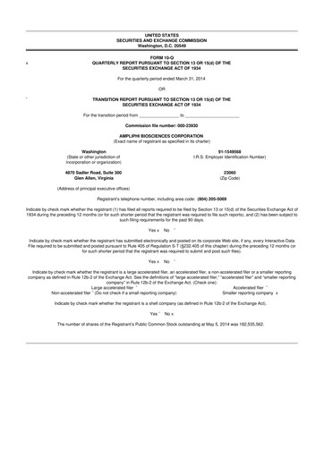 Miniature Armata Pharmaceuticals 10-Q Rapport trimestriel 2014 