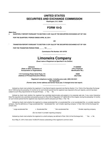 Thumbnail Limoneira
 10-Q Quarterly Report FY2014 