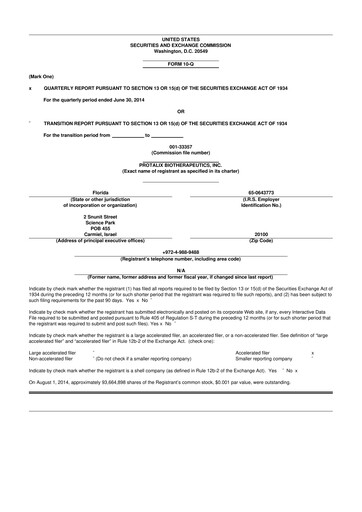 Thumbnail Protalix BioTherapeutics
 10-Q Quarterly Report FY2014 