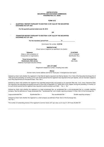 Thumbnail Innodata 10-Q Quarterly Report FY2014 