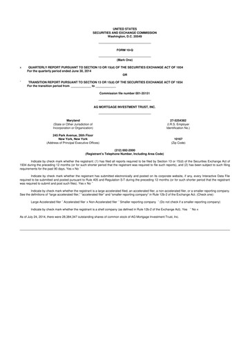Thumbnail TPG Mortgage Investment Trust 10-Q Quarterly Report FY 