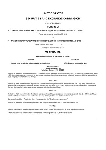 Thumbnail Medifast 10-Q Quarterly Report FY2014 