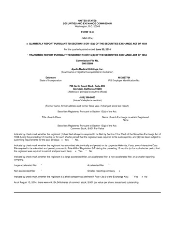 Vorschaubild Astrana Health 10-Q Quartalsbericht 2015 