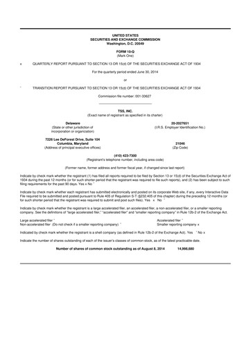 Miniature TSS, Inc. 10-Q Rapport trimestriel 2014 