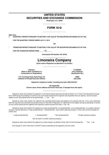Thumbnail Limoneira
 10-Q Quarterly Report FY2014 