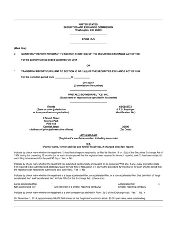 Thumbnail Protalix BioTherapeutics
 10-Q Quarterly Report FY2014 