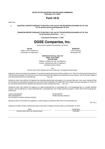 Vorschaubild Envela Corporation 10-Q Quartalsbericht 2014 