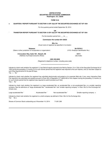 Thumbnail iBio 10-Q Quarterly Report FY2015 