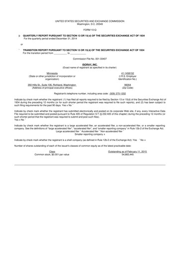 Thumbnail Perspective Therapeutics 10-Q Quarterly Report FY2015 