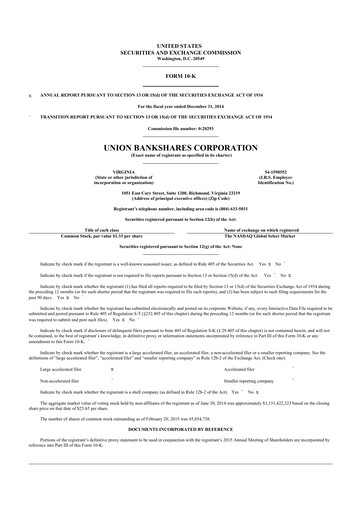 Vorschaubild Atlantic Union Bankshares 10-K Jahresbericht 2014