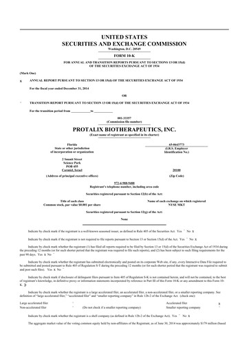 Thumbnail Protalix BioTherapeutics
 10-K Annual Report 2014