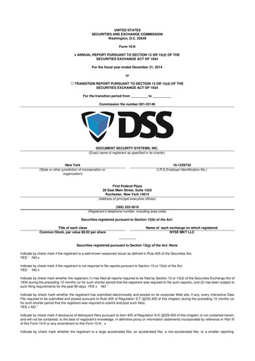Thumbnail DSS, Inc. (Document Security Systems) 10-K Annual Report 2014