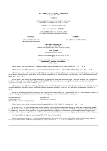 Thumbnail Armata Pharmaceuticals 10-K Annual Report 2014