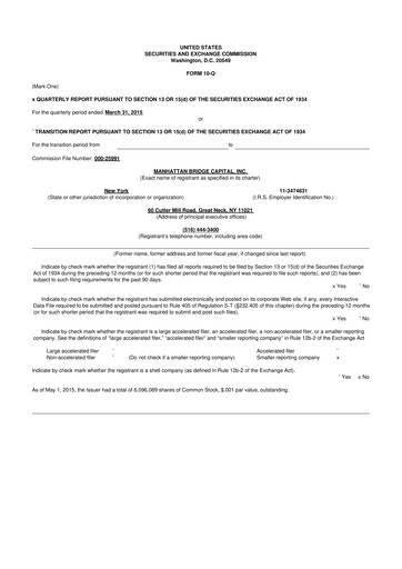 Vorschaubild Manhattan Bridge Capital
 10-Q Quartalsbericht 2015 