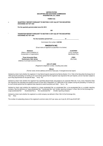 Thumbnail Innodata 10-Q Quarterly Report FY2015 