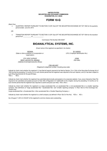 Thumbnail Inotiv 10-Q Quarterly Report FY2015 