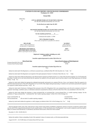 Thumbnail Adtalem Global Education
 10-K Annual Report 2015