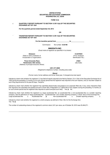 Thumbnail Innodata 10-Q Quarterly Report FY2015 