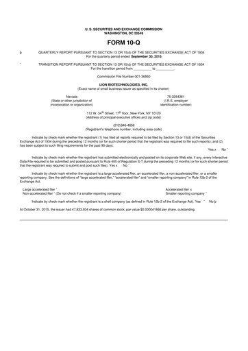 Thumbnail Iovance Biotherapeutics
 10-Q Quarterly Report FY2015 