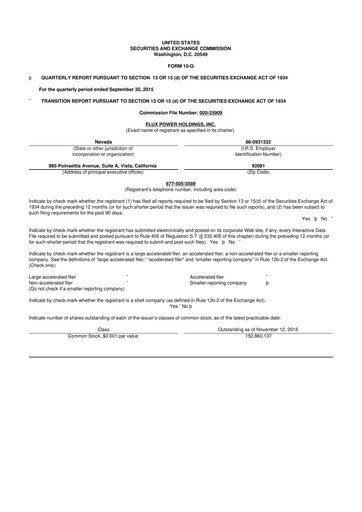 Thumbnail Flux Power 10-Q Quarterly Report FY2016 