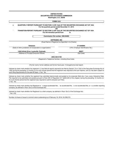 Thumbnail Rezolute 10-Q Quarterly Report FY2016 