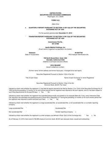 Vorschaubild Astrana Health 10-Q Quartalsbericht 2016 