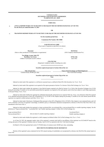 Miniature Ready Capital
 10-K Rapport annuel 2015