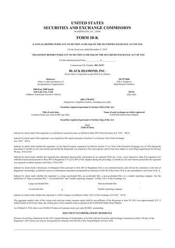 Vorschaubild Clarus
 10-K Jahresbericht 2015