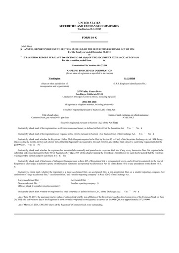 Thumbnail Armata Pharmaceuticals 10-K Annual Report 2015
