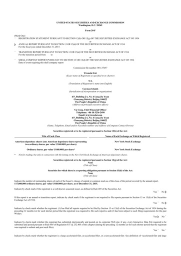 Thumbnail Yiren Digital 20-F Annual Report 2015