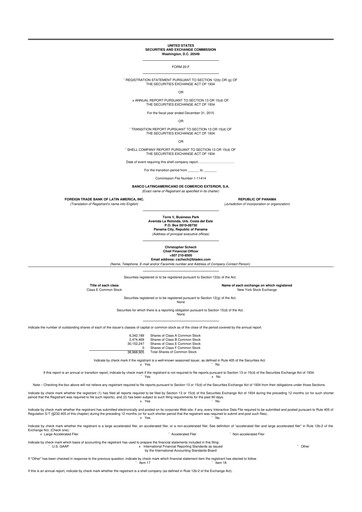 Thumbnail Bladex 20-F Annual Report 