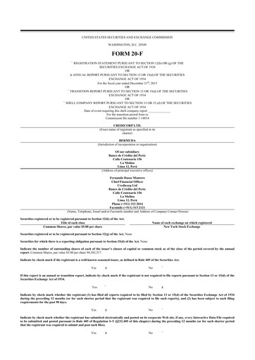 Thumbnail Credicorp 20-F Annual Report 