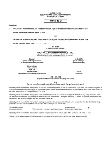 Thumbnail Protalix BioTherapeutics
 10-Q Quarterly Report FY2016 