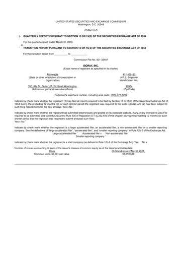 Thumbnail Perspective Therapeutics 10-Q Quarterly Report FY2016 