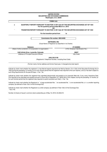 Thumbnail Rezolute 10-Q Quarterly Report FY2016 