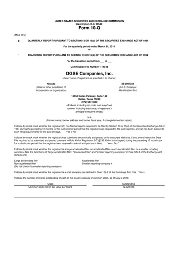 Vorschaubild Envela Corporation 10-Q Quartalsbericht 2016 