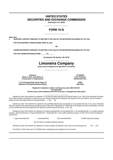 Thumbnail Limoneira
 10-Q Quarterly Report FY2016 