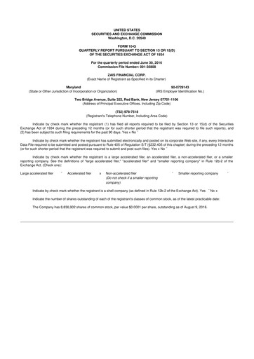 Thumbnail Ready Capital
 10-Q Quarterly Report FY2016 