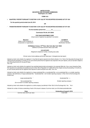 Vorschaubild Lument Finance Trust 10-Q Quartalsbericht  