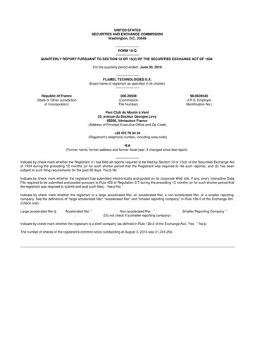 Vorschaubild Avadel Pharmaceuticals
 10-Q Quartalsbericht 2016 