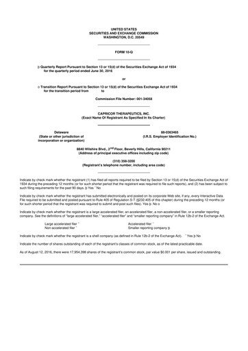 Thumbnail Capricor Therapeutics
 10-Q Quarterly Report FY2016 