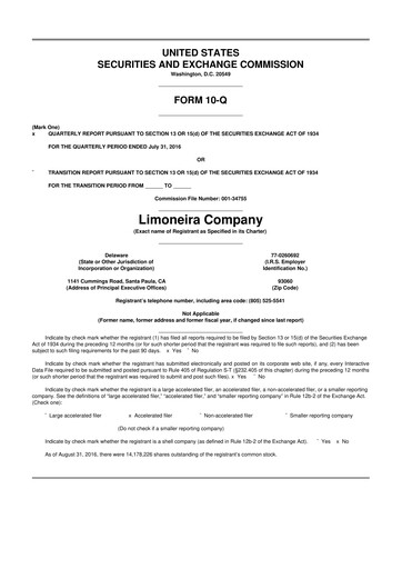 Thumbnail Limoneira
 10-Q Quarterly Report FY2016 