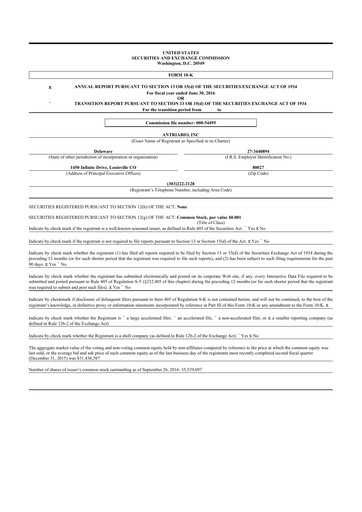 Thumbnail Rezolute 10-K Annual Report 2016