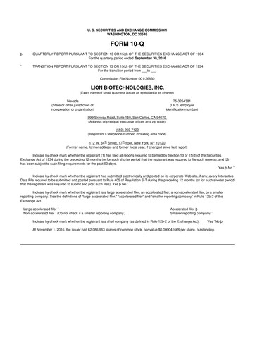 Thumbnail Iovance Biotherapeutics
 10-Q Quarterly Report FY2016 