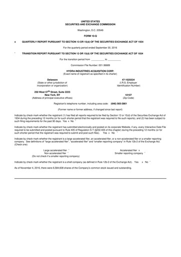 Thumbnail Inspired Entertainment 10-Q Quarterly Report FY2016 