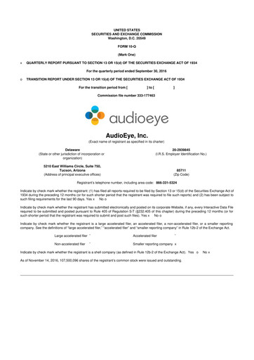 Thumbnail AudioEye 10-Q Quarterly Report FY2016 